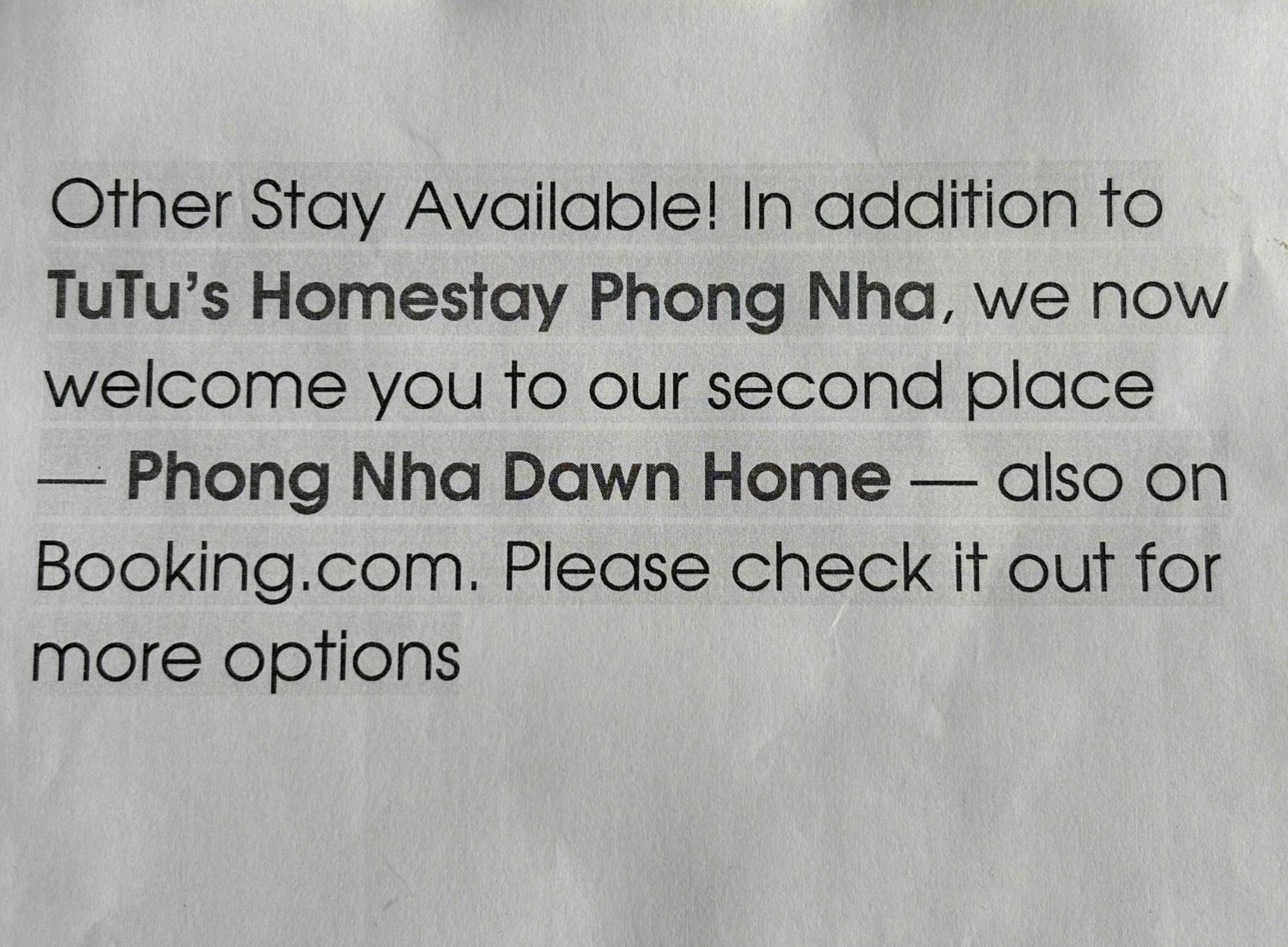 Tutu'S Homestay Phong Nha Eksteriør billede